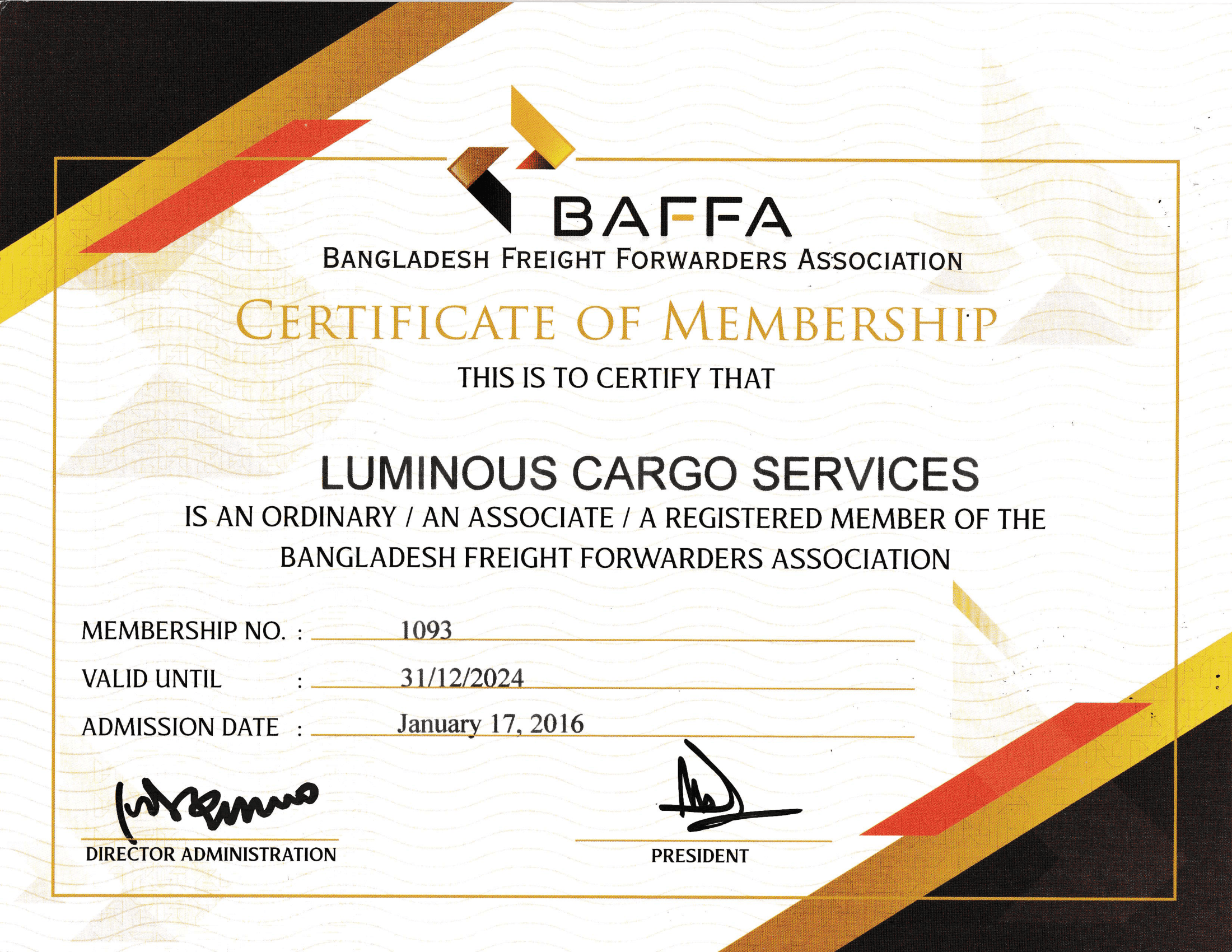 certificate